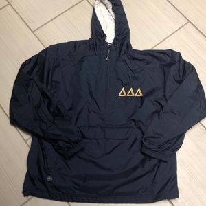 Hooded sorority rain jacket